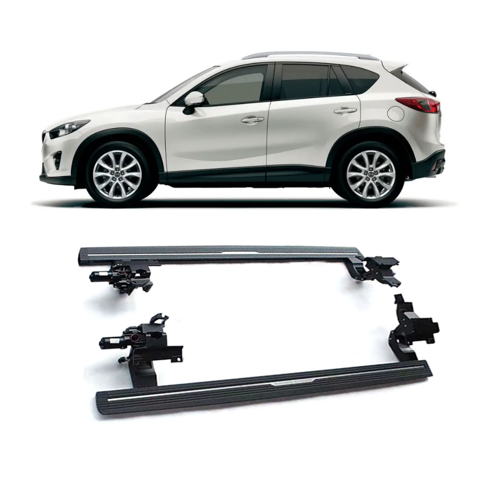 Custom logo offroad suv car automatic power running board electric side step for Mazda CX-5 CX-8 4x4 exterior accessories 2013-2017,2017-2023