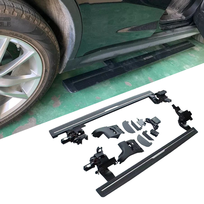 Customized logo in-stock black aluminum alloy power running board for 2017+ Alfa Romeo Stelvio electric side step