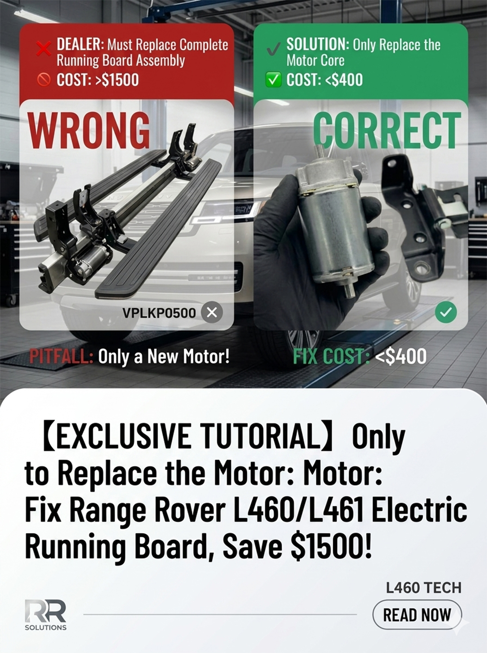 Replace Only the Motor: How to Fix Range Rover Power Steps Without Buying Costly Hinge Brackets