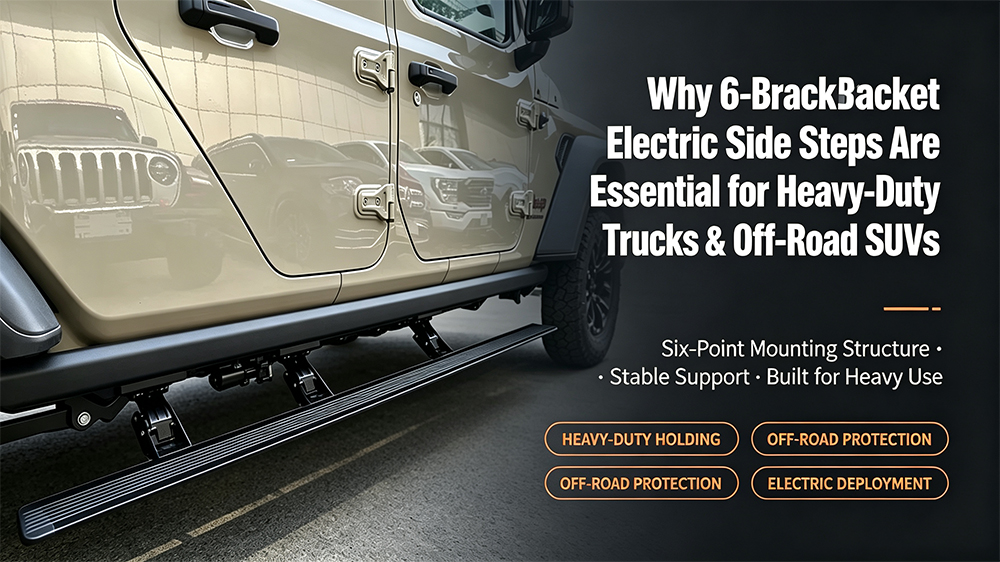 Why 6-Bracket Electric Side Steps Are Essential for Heavy-Duty Trucks & Off-Road SUVs