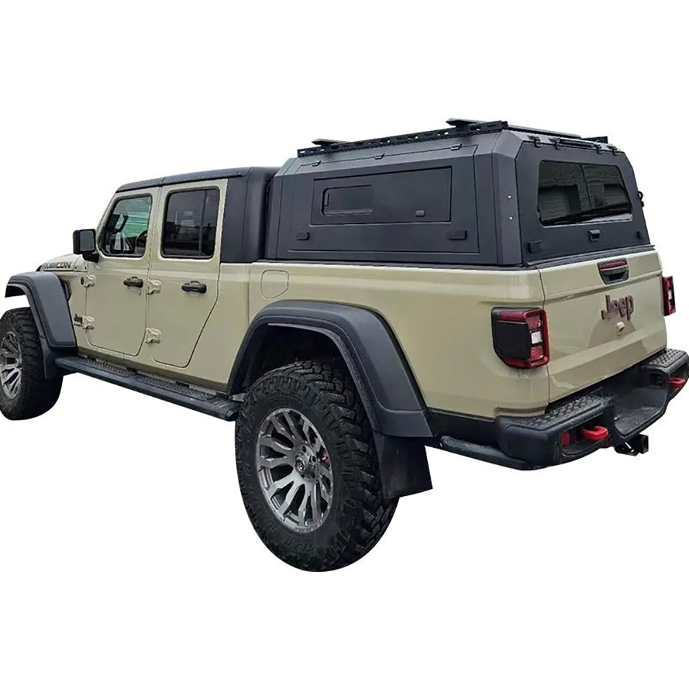 Overland Rigid Truck Canopy for Jeep Gladiator (2020-2026+) | Waterproof Aluminum & Steel Hardtop Topper Fits 5FT Short Bed with Heavy-Duty Roof Rack